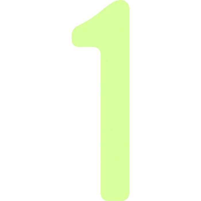 IM 中輝度蓄光カッテイング文字 数字 1(Tcode:1029982)
