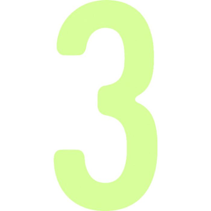 IM 中輝度蓄光カッテイング文字 数字 3(Tcode:1029985)