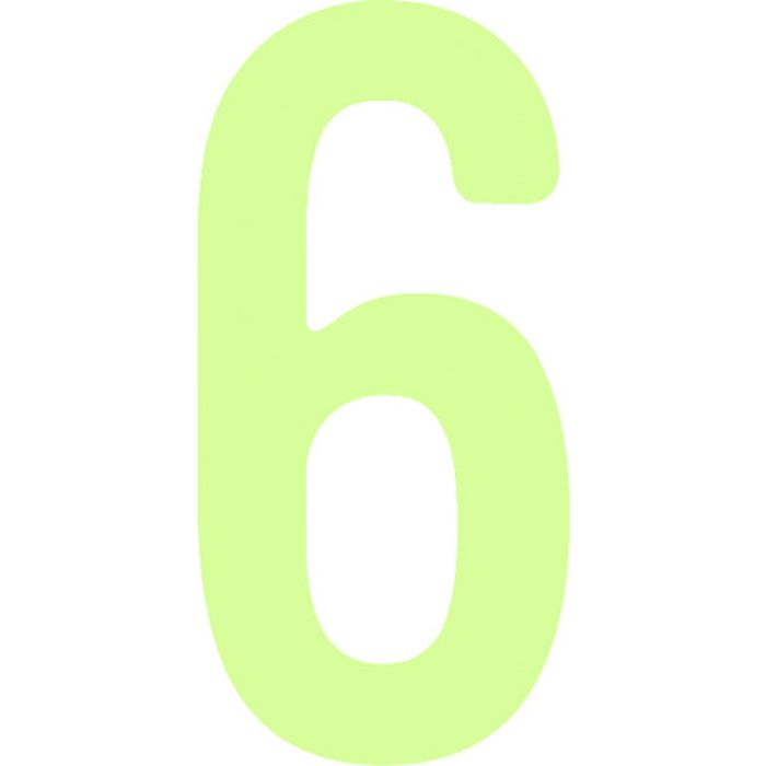 IM 中輝度蓄光カッテイング文字 数字 6(Tcode:1029988)