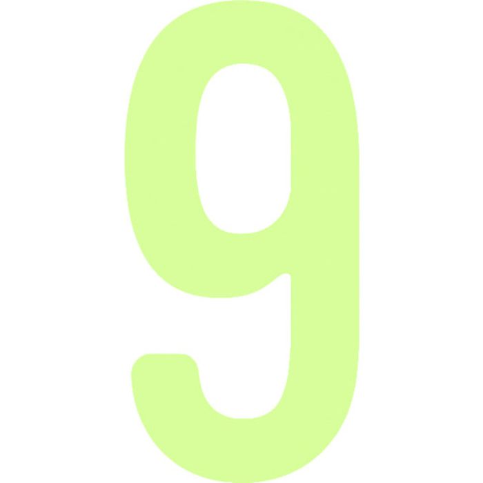 IM 中輝度蓄光カッテイング文字 数字 9(Tcode:1029992)