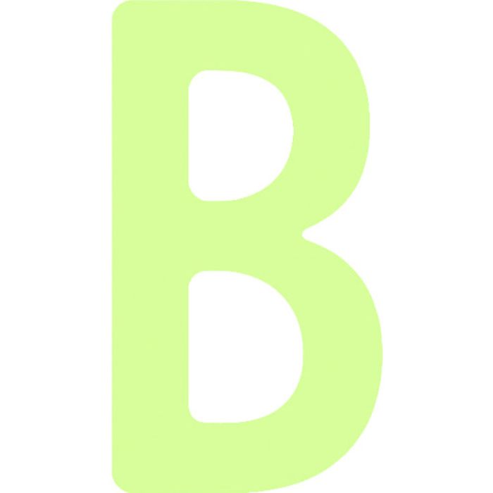 IM 非常用標識 中輝度蓄光カッテイング文字 英字 B 粘着シール 50×27mm(Tcode:1029996)