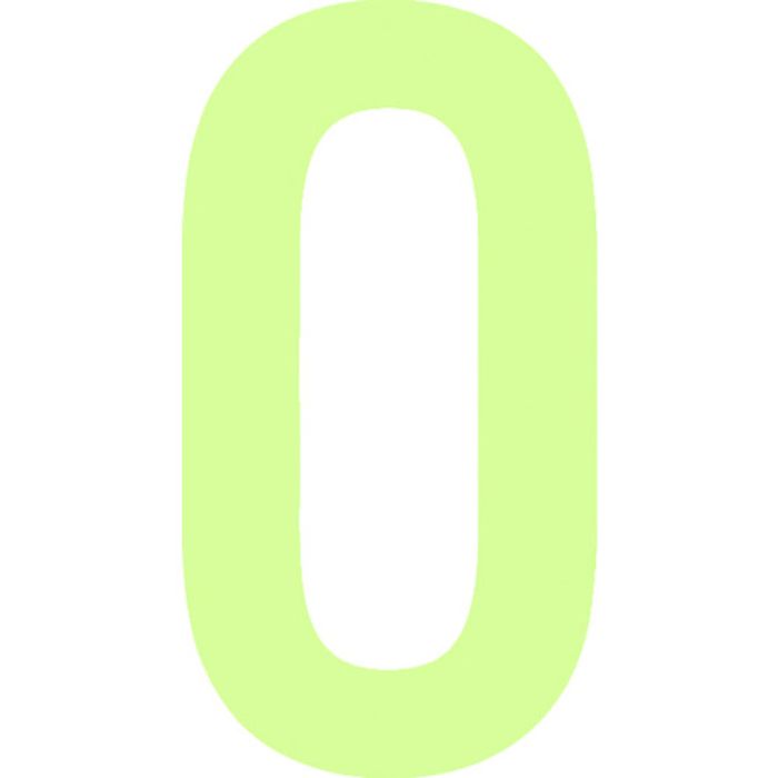 IM 非常用標識 中輝度蓄光カッテイング文字 英字 O 粘着シール 50×27mm(Tcode:1030010)