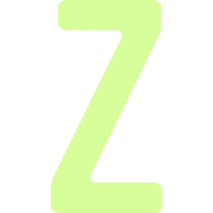 IM 非常用標識 中輝度蓄光カッテイング文字 英字 Z 粘着シール 50×26mm(Tcode:1030022)