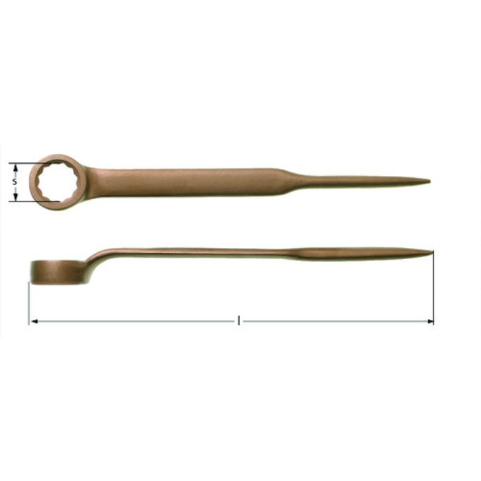 Ampcoスイス 防爆めがねレンチ シノ付き 二面幅寸法30mm 全長400mm(Tcode:1026418)