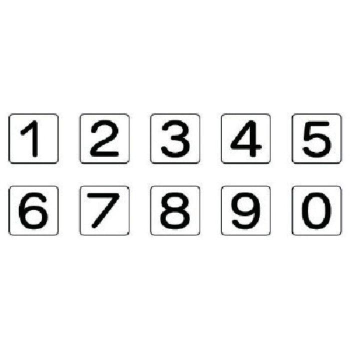 ユニット 配管ステッカー 数字1〜0 各1(中) 60×60 10枚組(Tcode:7458142)