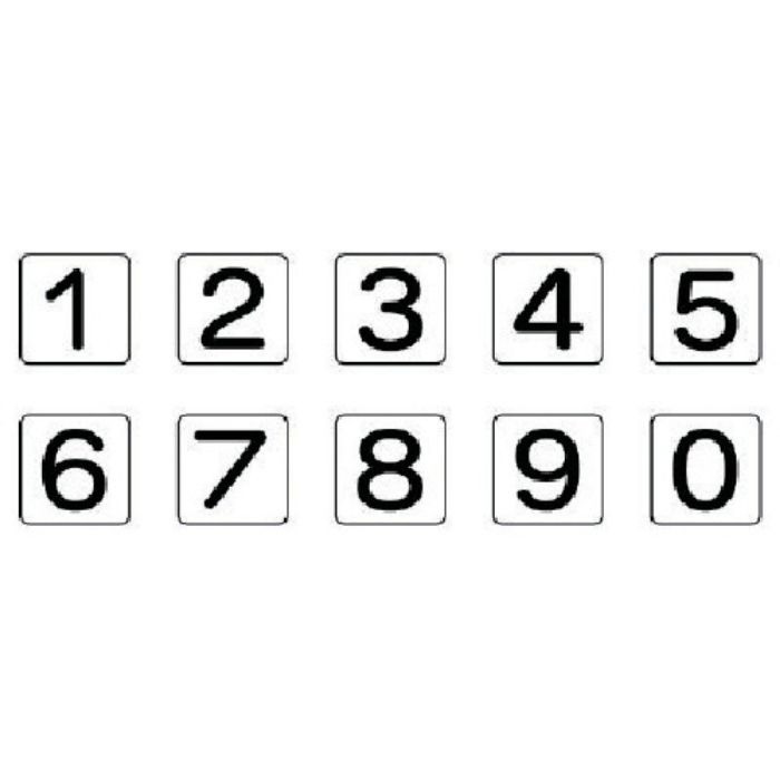 ユニット 配管ステッカー 数字1〜0 各1(小) 40×40 10枚組(Tcode:7458151)