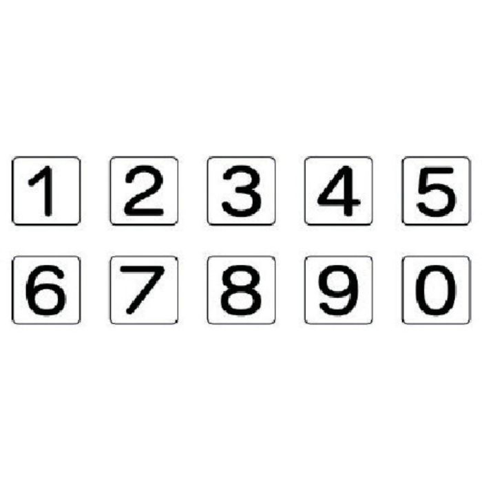 ユニット 配管ステッカー 数字1〜0 各1(極小) 30×30 10枚組(Tcode:7458169)