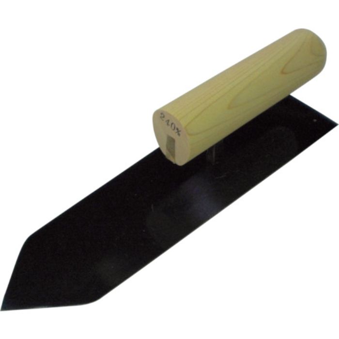 カネ三 油焼仕上鏝 元幅65×先幅55 コテ長さ240mm(Tcode:1231163)