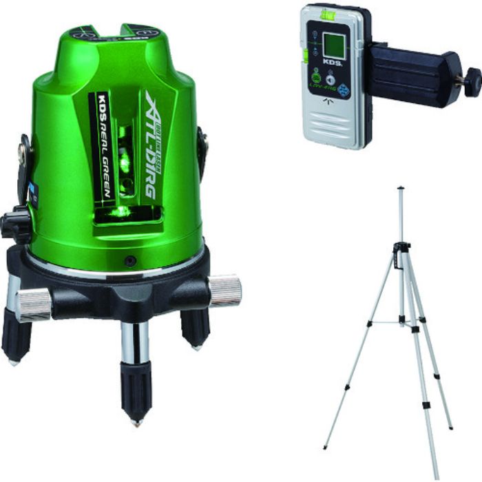 KDS レーザー墨出器セット リアルグリーンレーザー墨出器 D1RG 受光器・三脚付(Tcode:8280761)