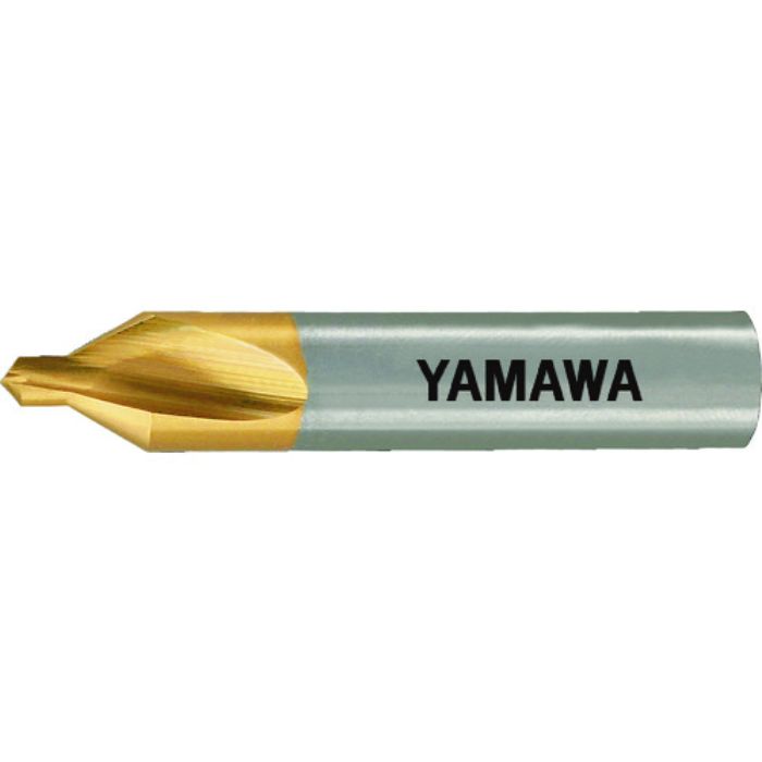 ヤマワ コーティング弱ねじれ溝A形60° 片刃センタ穴ドリル AUCDS 2.5X60°X8(Tcode:1953951)