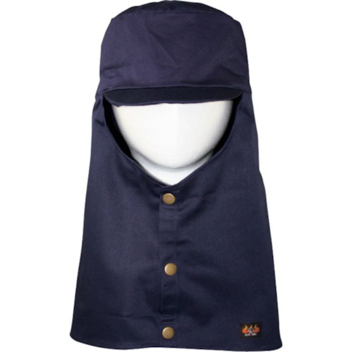 日光物産 Armatex防炎頭巾(ツバ有り) ネイビー L(Tcode:2504808)