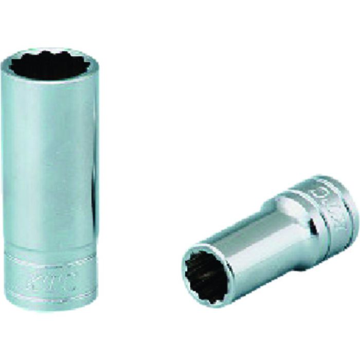 KTC 9.5sq.セミディープソケット(十二角)パック・台紙仕様 差込角9.5mm B3M-08W袋入り(Tcode:8591365)