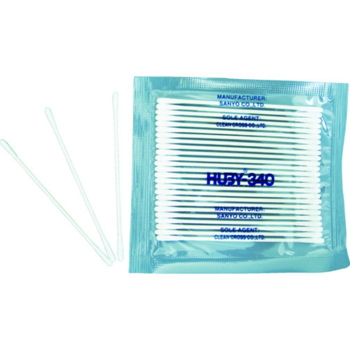 HUBY 3インチ 工業用綿棒(先端砲弾型/スリムタイプ)BB-002SP (100本入)(Tcode:4786661)