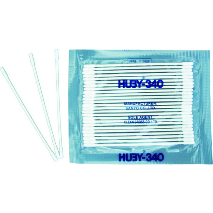 HUBY 3インチ 工業用綿棒(先端筒型)BB-012SP (100本入)(Tcode:4786688)