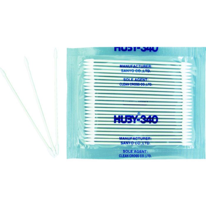 HUBY 3インチ 工業用綿棒(先端コーン型/ハードシャープポイントスリム)BB-013SP (100本入)(Tcode:4786696)