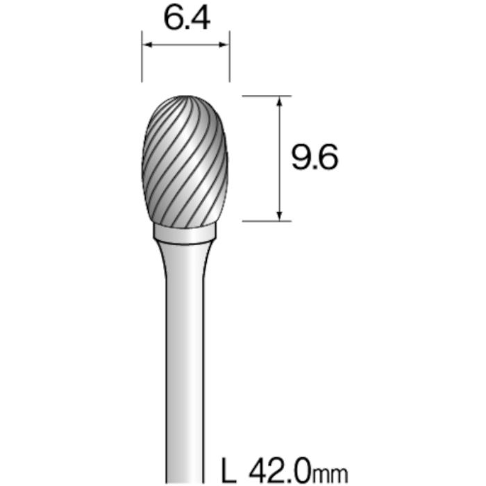 ミニモ 超硬カッター スパイラルカット Φ6.4(Tcode:8527342)