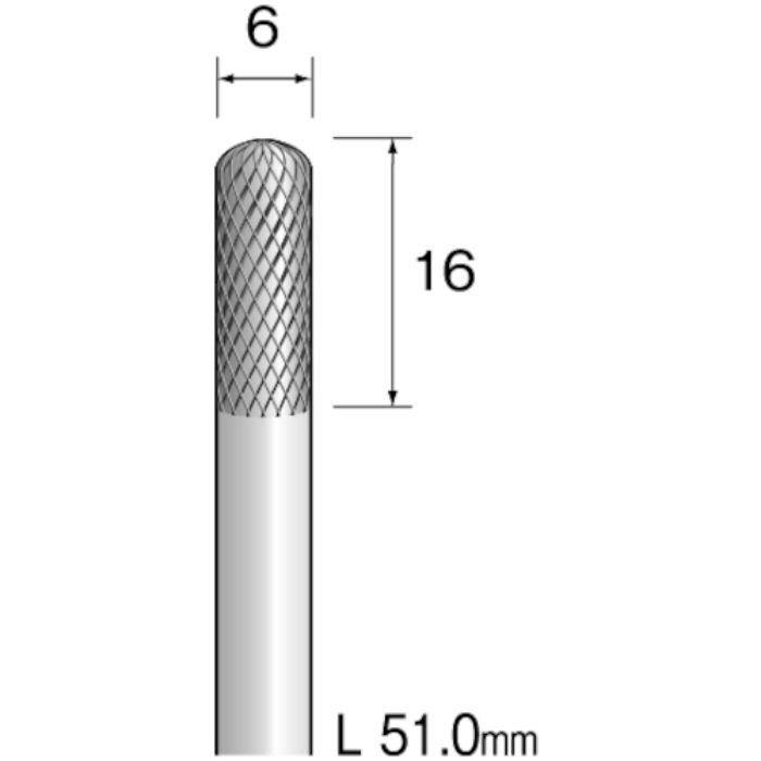ミニモ 超硬カッター クロスカット Φ6 軸径6.0mm(Tcode:8527377)