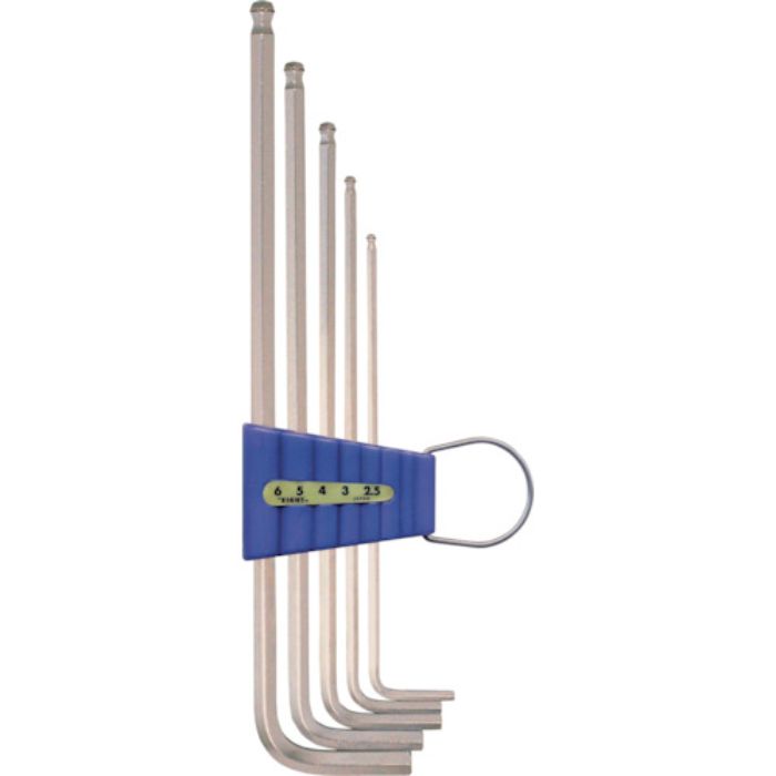 エイト 六角棒スパナ ボルトキャッチ テーパーヘッドロング5本セット 2.5〜6(Tcode:8116649)