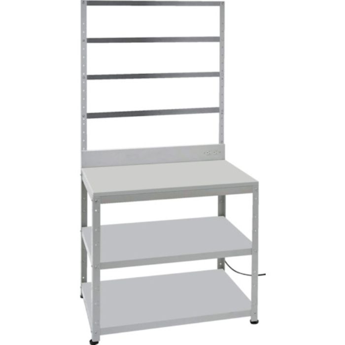 TRUSCO スーパーラックデスク型フリーバー式 コンセント付 アジャスター付(Tcode:2664780)