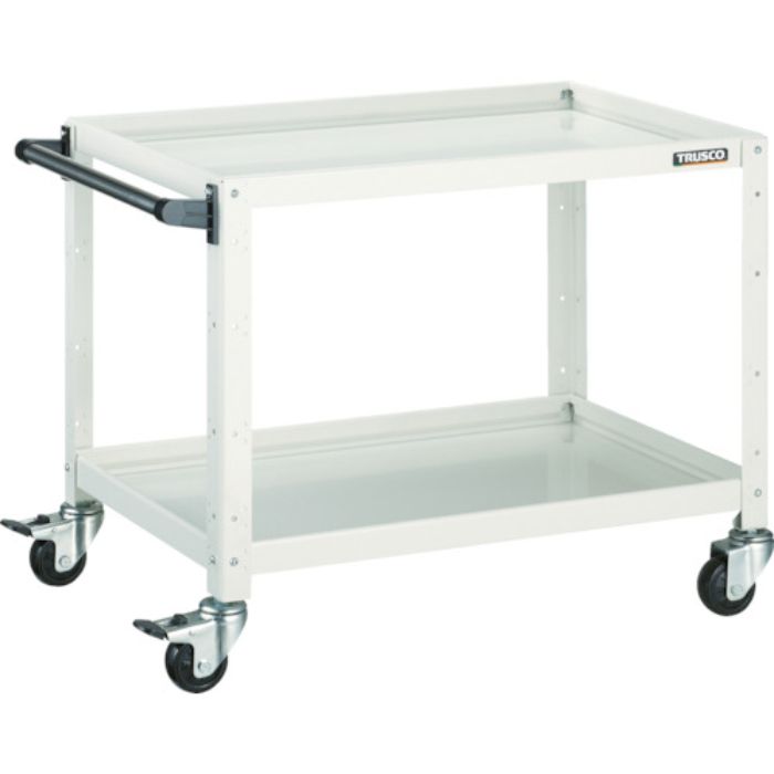 TRUSCO ツールワゴン バーディワゴン 750X500XH600 2段 ホワイト(Tcode:4501381)