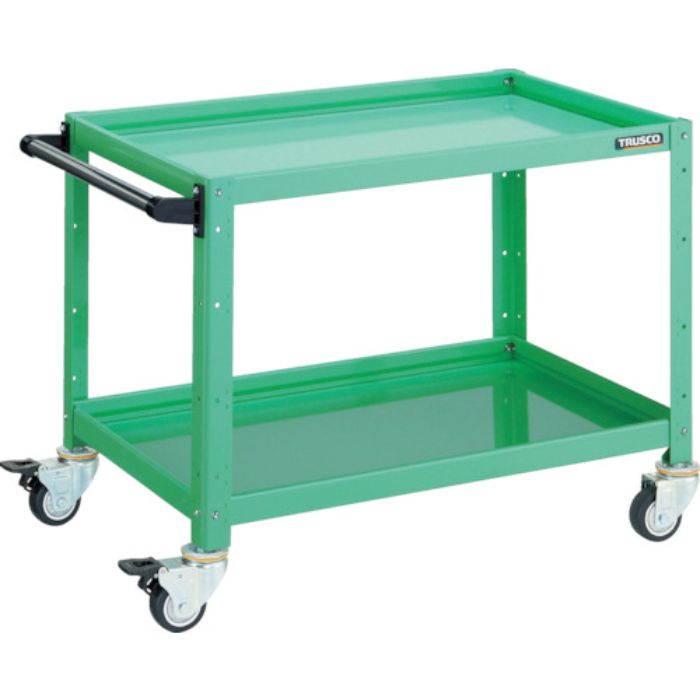 TRUSCO ツールワゴン バーディワゴン 750X500XH600 2段 ヤンググリーン(Tcode:4750039)