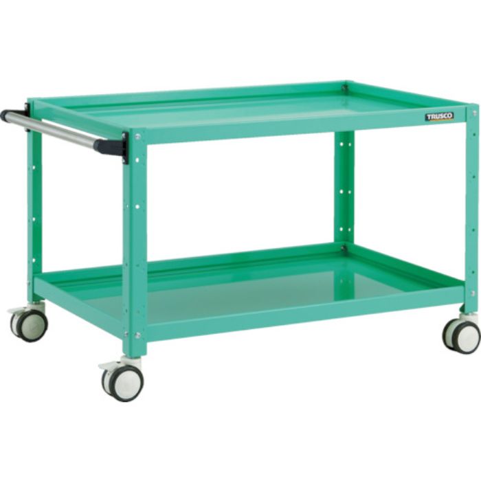 TRUSCO ツールワゴン バーディワゴン 900X600XH600 2段 ヤンググリーン(Tcode:8183754)