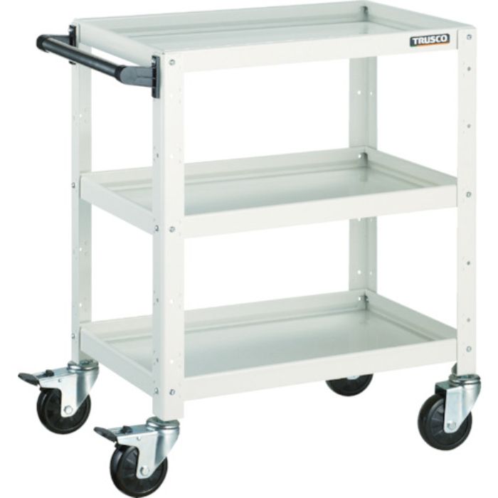 TRUSCO ツールワゴン バーディワゴン 600X400XH740 3段 ホワイト(Tcode:4501462)