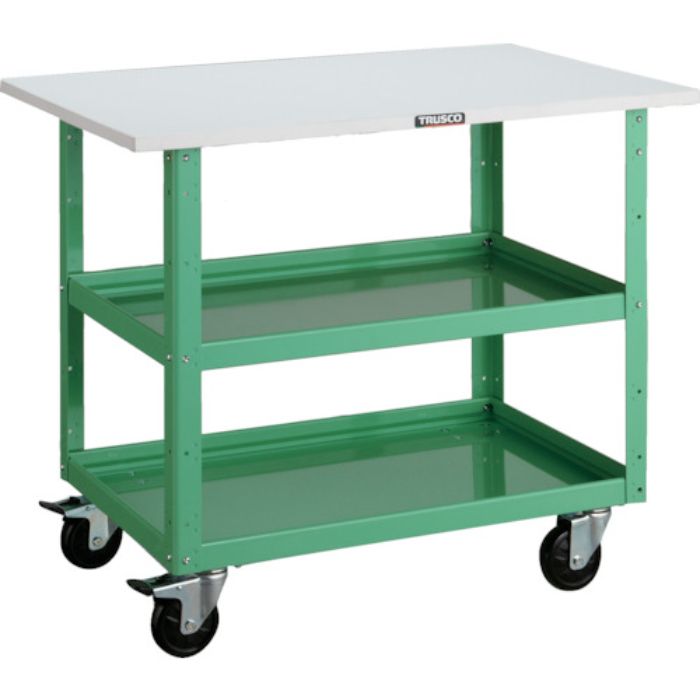 TRUSCO ツールワゴン バーディワゴン 750X500 天板付 ヤンググリーン(Tcode:4749723)