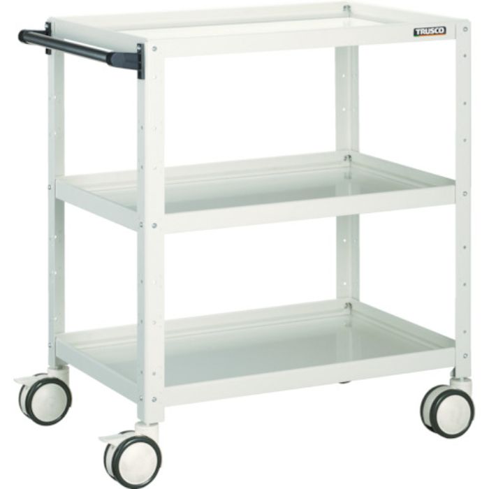 TRUSCO ツールワゴン バーディワゴン 750×500×H740 ウレタン双輪 ホワイト(Tcode:4501501)