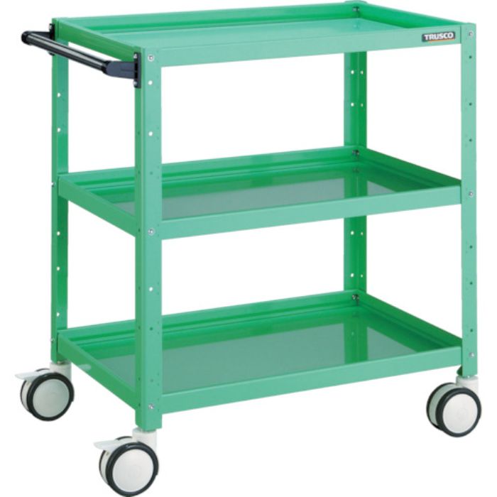 TRUSCO ツールワゴン バーディワゴン 750×500×H740 ウレタン双輪 ヤンググリーン(Tcode:4749863)