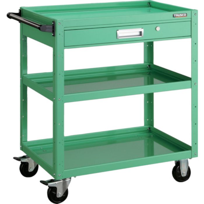 TRUSCO ツールワゴン バーディワゴン 750X500 引出付 ヤンググリーン(Tcode:4750098)