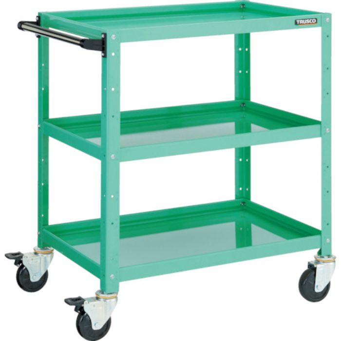 TRUSCO ツールワゴン バーディワゴン 750X500XH740 3段 ヤンググリーン(Tcode:4750055)