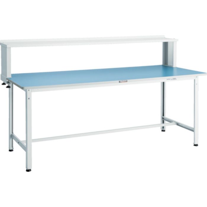 TRUSCO 軽荷重作業台(250kg)BE型 1500X750XH1044(全高) 上棚付 ホワイト色(Tcode:8563920)