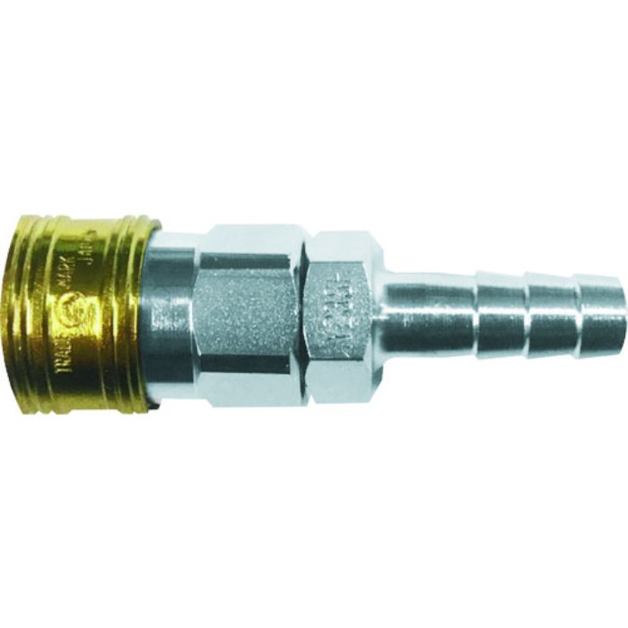 ヤマト 金属カップリング BLY-Cシリーズ カラーカップリングソケット(ホース取付用) イエロー 10個入 相手側ホースインチサイズ(インチ)1/4(Tcode:1371854)