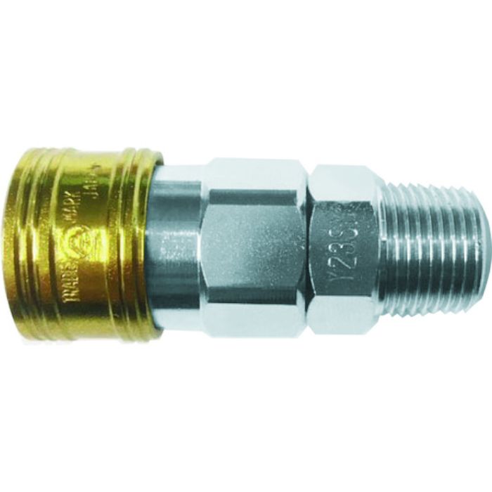 ヤマト 金属カップリング BLY-Cシリーズ カラーカップリングソケット(めねじ取付用) イエロー 10個入 相手側取付サイズRc1/4(Tcode:1371855)