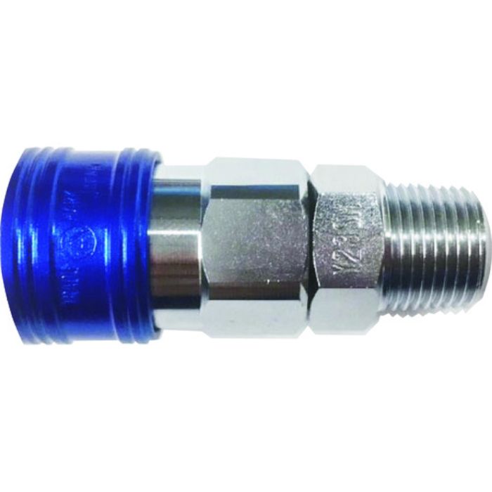 ヤマト 金属カップリング BLY-Cシリーズ カラーカップリングソケット(めねじ取付用) ブルー 10個入 相手側取付サイズRc1/2(Tcode:1371883)