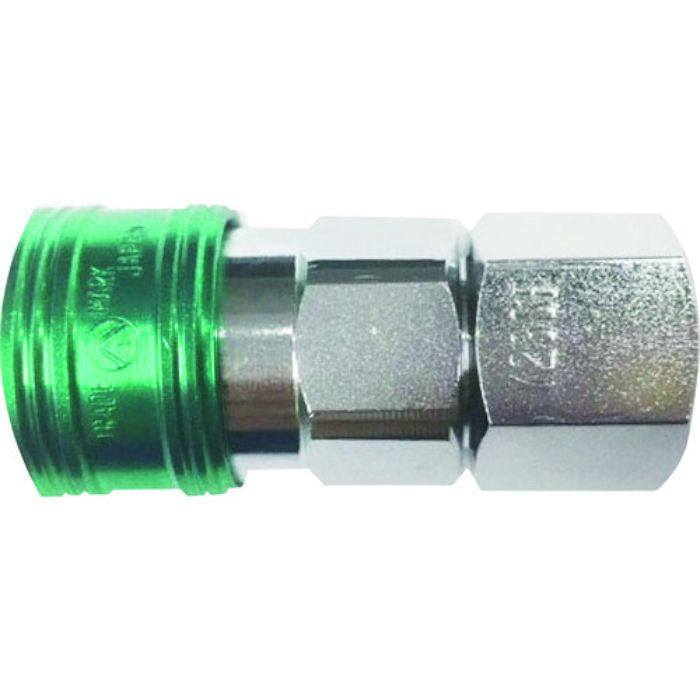 ヤマト 金属カップリング BLY-Cシリーズ カラーカップリングソケット(おねじ取付用) グリーン 3個入 相手側取付サイズR1(Tcode:1371930)