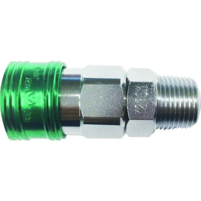 ヤマト 金属カップリング BLY-Cシリーズ カラーカップリングソケット(めねじ取付用) グリーン 3個入 相手側取付サイズRc1(Tcode:1371929)