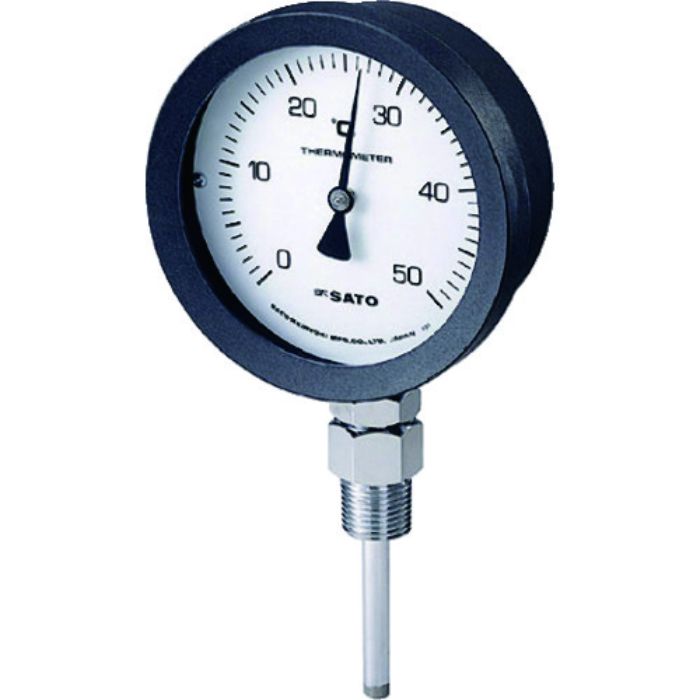 佐藤 バイメタル式温度計 BM-S-100P 0〜100℃ 50L (2085-(Tcode:1662747)