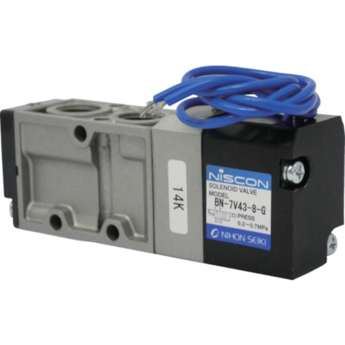 日本精器 4方向電磁弁8AAC200Vグロメット7Vシリーズシングル(Tcode:1045300)