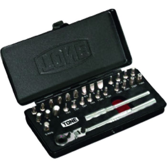 TONE オフセット式ビットラチェットセット 29点セット メタルケース入り(Tcode:2179243)