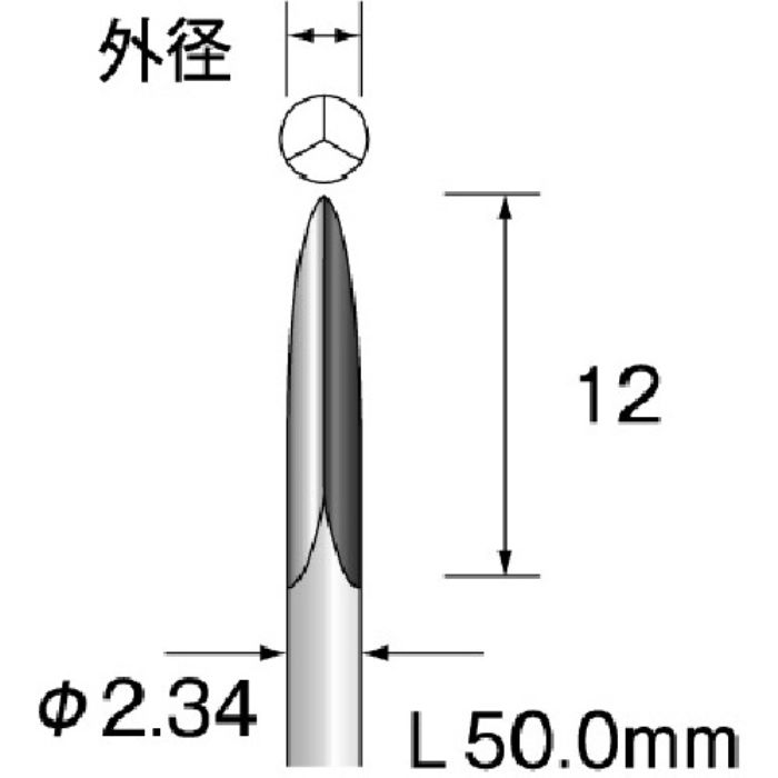 ミニモ スチールカッター 樹脂用(切削) φ2.3(Tcode:1676029)