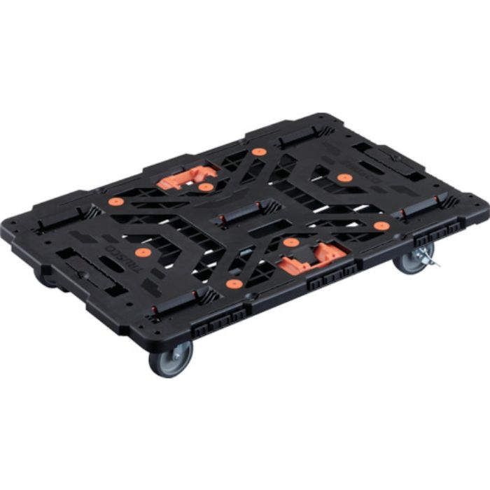 TRUSCO 連結式樹脂製平台車 ビートル 900X600 自在5輪 内2輪ストッパー付 とめたろう付(Tcode:2360499)