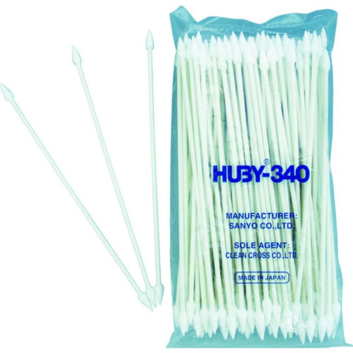 HUBY 6インチ 工業用綿棒(先端コーン型)CA-008SP (100本入)(Tcode:4786751)