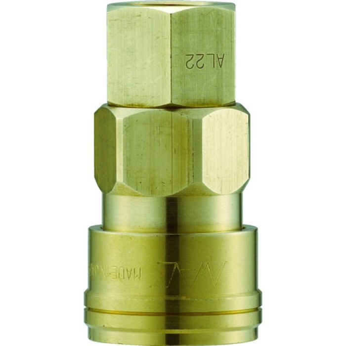 ナック クイックカップリング AL20型 真鍮製 オネジ取付用ソケット R1/4(Tcode:3642640)