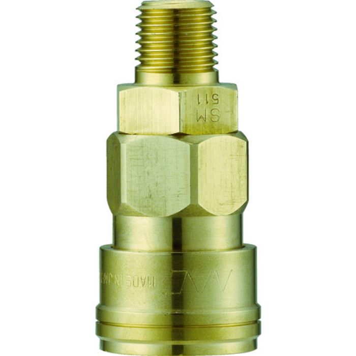 ナック クイックカップリング AL20型 真鍮製 メネジ取付用ソケット Rc1/4(Tcode:3642704)