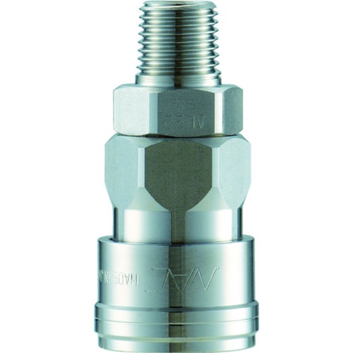 ナック クイックカップリング AL20型 ステンレス製 メネジ取付用ソケット Rc1/4(Tcode:3642712)