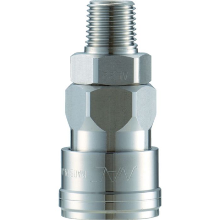 ナック クイックカップリング AL40型 ステンレス製 メネジ取付用ソケット Rc1/2(Tcode:3643310)