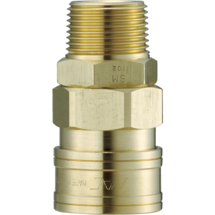 ナック クイックカップリング AL40型 真鍮製 メネジ取付用ソケット Rc3/4(Tcode:3643484)