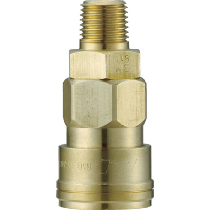 ナック クイックカップリング AL40型 真鍮製 メネジ取付用ソケット Rc1(Tcode:3643662)